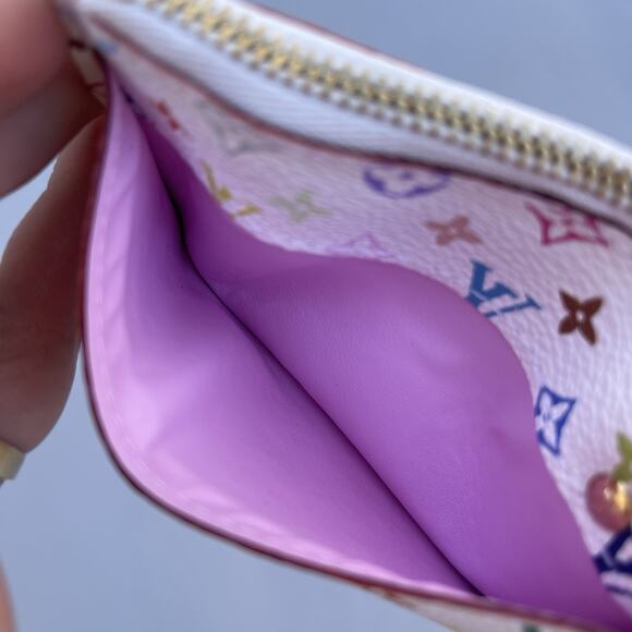 Louis Vuitton White Multicolor Key Cles Takashi Murakami Key Ring - Picture 8 of 11